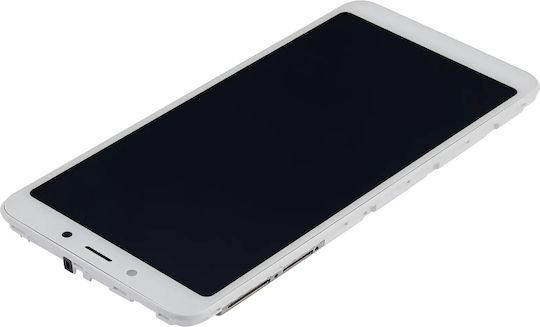 LCD-Baugruppe mit Rahmen Xiaomi Redmi 6 6a Aftermarket Plus Weiß
