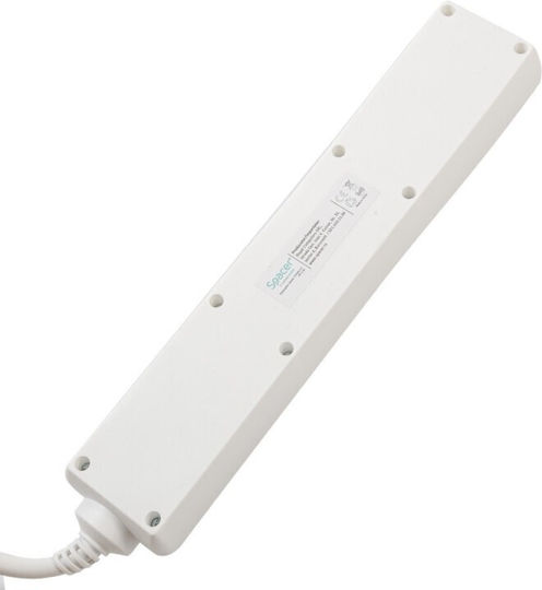 Spacer Защитен разклонител с 5 контакта и кабел 1,8 м