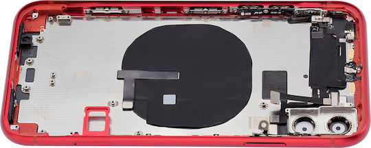 Back Housing W Small Components Pre-installed Iphone 11 No Logo Aftermarket Plus Red
