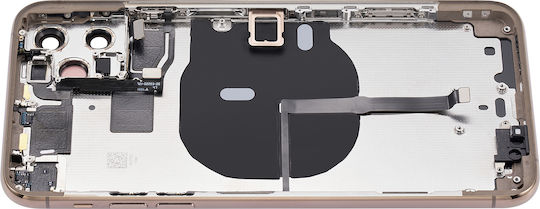 Rückgehäuse mit Vorinstallierten Kleinteilen iPhone 11 Pro Max Ohne Logo Aftermarket Plus Gold