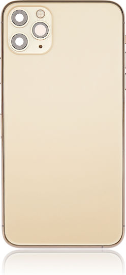 Rückgehäuse mit Vorinstallierten Kleinteilen iPhone 11 Pro Max Ohne Logo Aftermarket Plus Gold