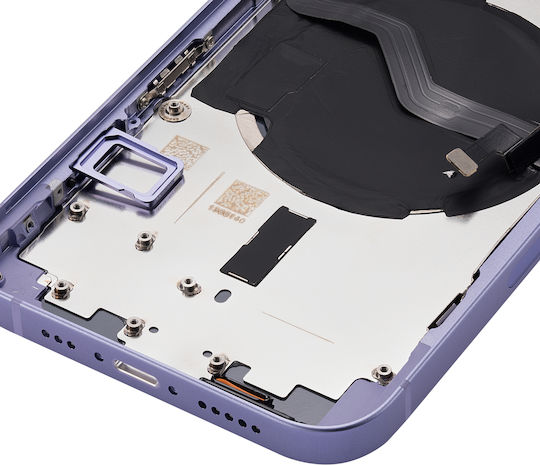 Заден корпус с малки части за iPhone 12, версия за САЩ, алтернативен, Plus, лилав