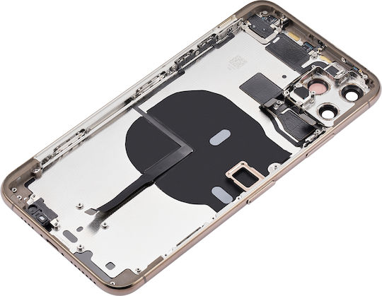 Rückgehäuse mit Vorinstallierten Kleinteilen iPhone 11 Pro Max Ohne Logo Aftermarket Plus Gold