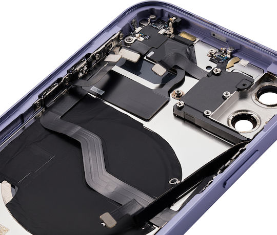 Заден корпус с малки части за iPhone 12, версия за САЩ, алтернативен, Plus, лилав