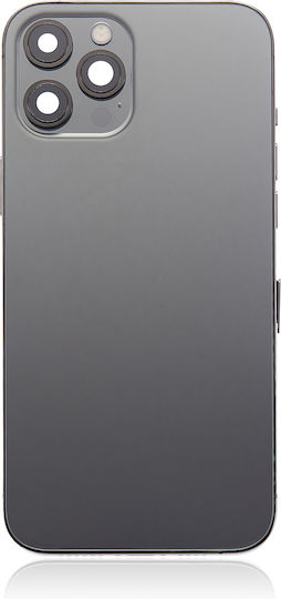Carcasă Spate cu Piese Mici iPhone 12 Pro Max Versiunea SUA Aftermarket Plus Gri Grafit