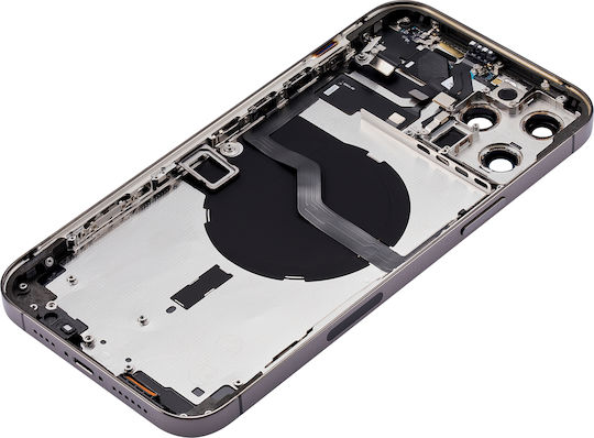 Carcasă Spate cu Piese Mici iPhone 12 Pro Max Versiunea SUA Aftermarket Plus Gri Grafit
