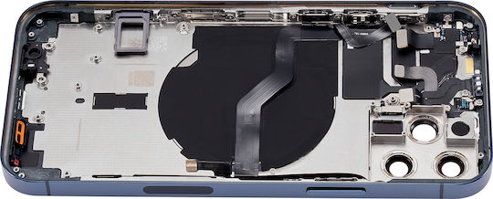 Заден корпус с малки части за iPhone 12 Pro, версия за САЩ, съвместим заместител, Pacific Blue