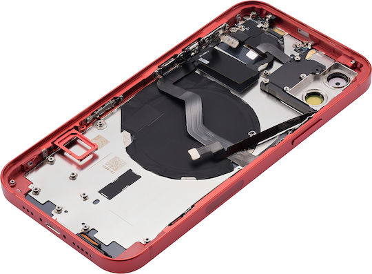 Rückseitiges Gehäuse mit Kleinteilen iPhone 12 US-Version Aftermarket Plus Rot
