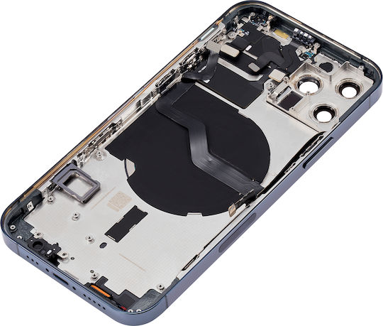 Заден корпус с малки части за iPhone 12 Pro, версия за САЩ, съвместим заместител, Pacific Blue