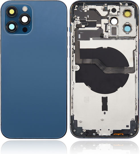 Back Housing W Small Parts Iphone 12 Pro Max Us Version Aftermarket Plus Pacific Blue