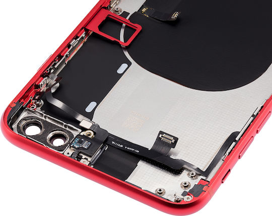 Backcover mit vorinstallierten Kleinteilen für iPhone 8 Plus, ohne Logo, Aftermarket Plus, Rot