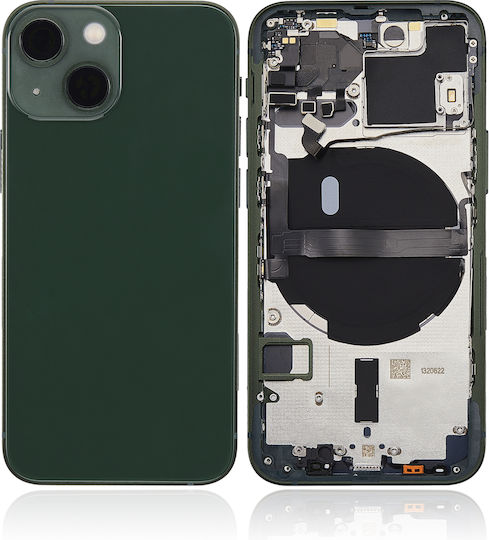 Carcasă Spate Cu Piese Mici iPhone 13 Mini Versiunea SUA Aftermarket Plus Verde Alpin