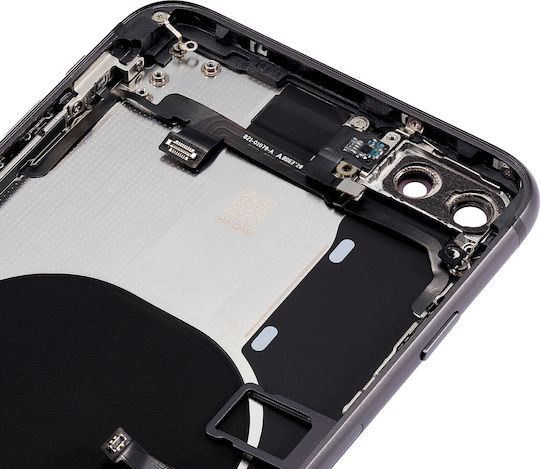 Rückseitige Gehäuseabdeckung mit vorinstallierten Kleinteilen für iPhone 8 Plus ohne Logo, Aftermarket Plus, Space Gray