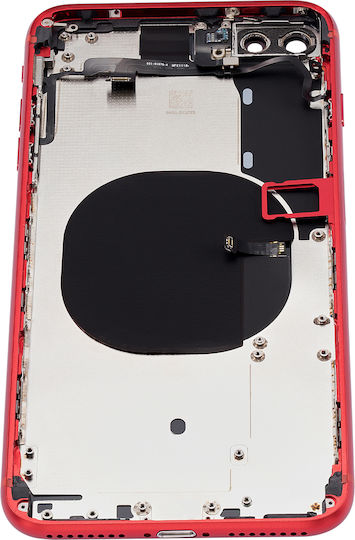 Backcover mit vorinstallierten Kleinteilen für iPhone 8 Plus, ohne Logo, Aftermarket Plus, Rot