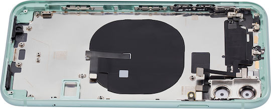 Заден корпус с предварително монтирани малки компоненти за iPhone 11, без лого, заместител Plus, зелен