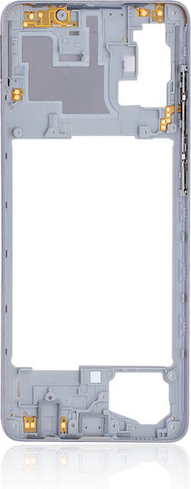 Mittelrahmengehäuse Samsung Galaxy A71 A715 2020 Aftermarket Plus Prism Crush Silber