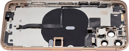 Back Housing W Small Components Pre-installed Iphone 11 Pro No Logo Aftermarket Plus Gold