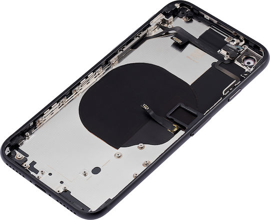Rückgehäuse mit vorinstallierten Kleinteilen für iPhone SE 2020 ohne Logo Aftermarket Plus Schwarz