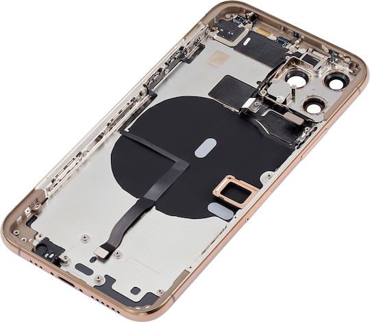 Back Housing W Small Components Pre-installed Iphone 11 Pro No Logo Aftermarket Plus Gold