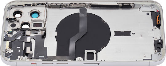 Backcover mit Kleinteilen für iPhone 12 Pro Max US-Version Aftermarket Plus Silber