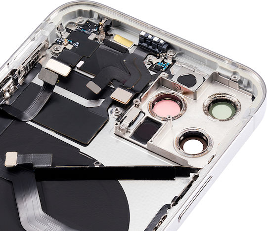 Rückseitiges Gehäuse mit Kleinteilen iPhone 12 Pro US-Version Aftermarket Plus Silber