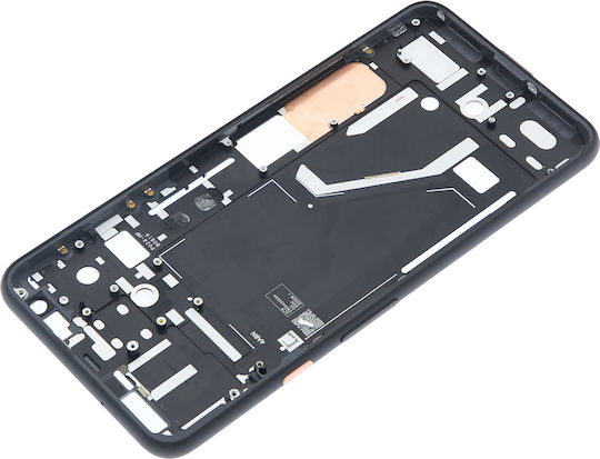 Carcasa cadrului median Google Pixel 4xl, roz, cu buton de pornire