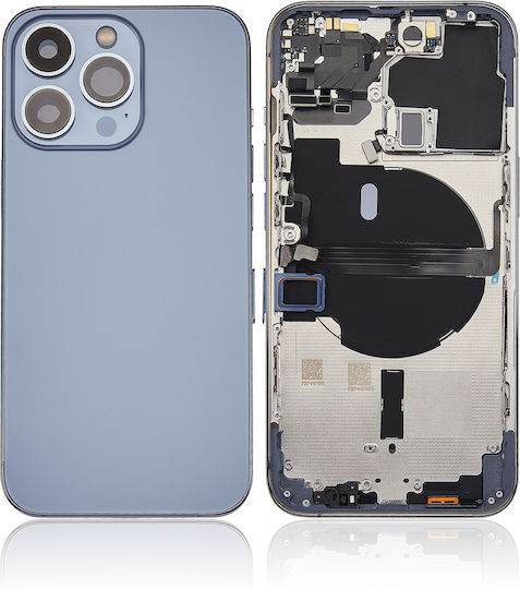 Заден корпус с малки части за iPhone 13 Pro, версия за САЩ, алтернативен, Plus, синьо Сиера