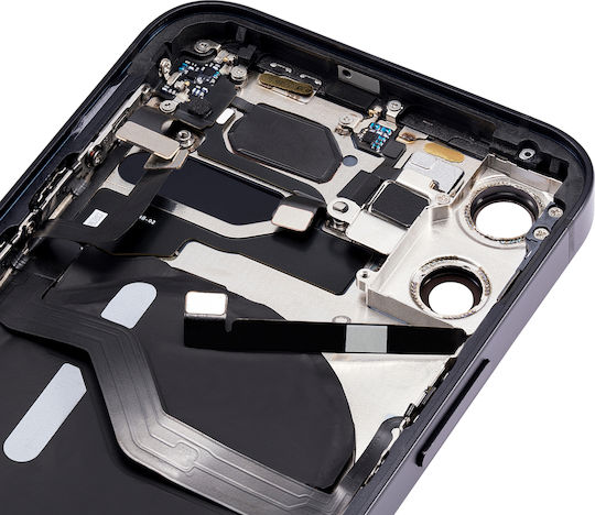 Backcover mit Kleinteilen für iPhone 12 Mini US-Version Aftermarket Plus Schwarz