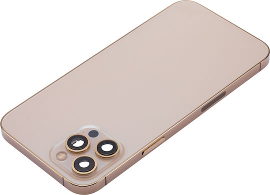 Заден корпус с малки части за iPhone 12 Pro Max, американска версия, заместител Plus, златист