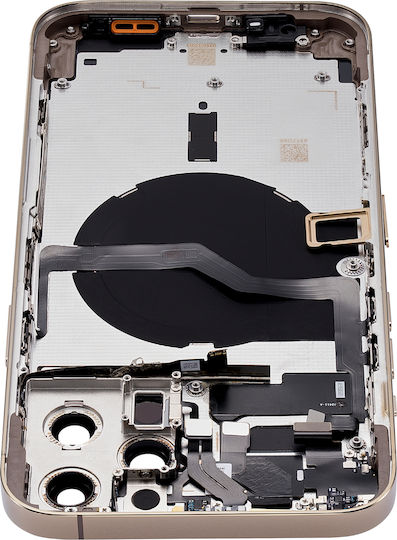 Заден корпус с малки части за iPhone 12 Pro Max, американска версия, заместител Plus, златист
