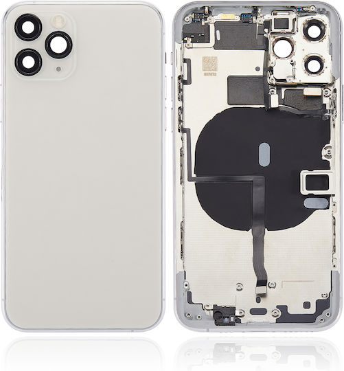 Backcover mit vorinstallierten Kleinteilen iPhone 11 Pro ohne Logo Aftermarket Plus Silber