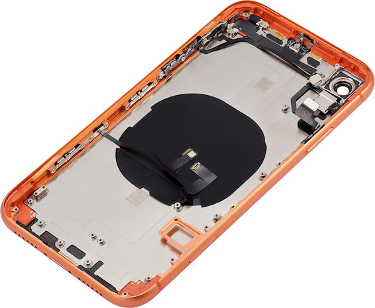 Carcasă Spate cu Componente Mici Preinstalate iPhone Xr Fără Logo Aftermarket Plus Coral