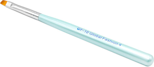 Наклонена четка за нокти за гел Global Fashion Gf-16-4 № 4 ментовозелена