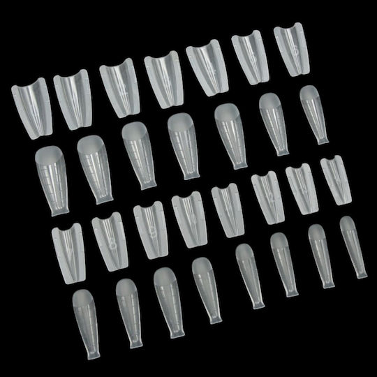 Global Fashion „Ballet“ Top-Sandwich-Formen für Nagelverlängerungen, 15 Größen, 240 Stück, Quadratisch