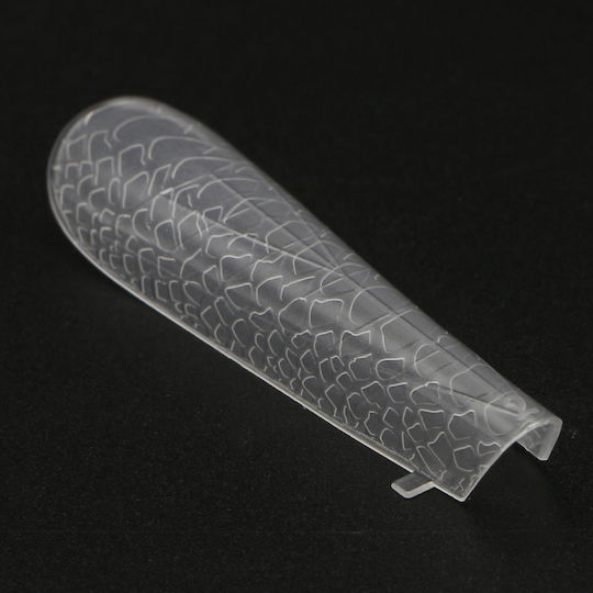 Global Fashion Top Plastik-Nagelformen 120 Stück, Gewölbt, Mandelförmig, Schlangenmuster