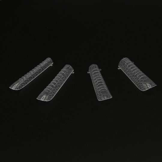 Global Fashion Top Plastic Nail Forms 120 Pieces Wide Square Snake Print