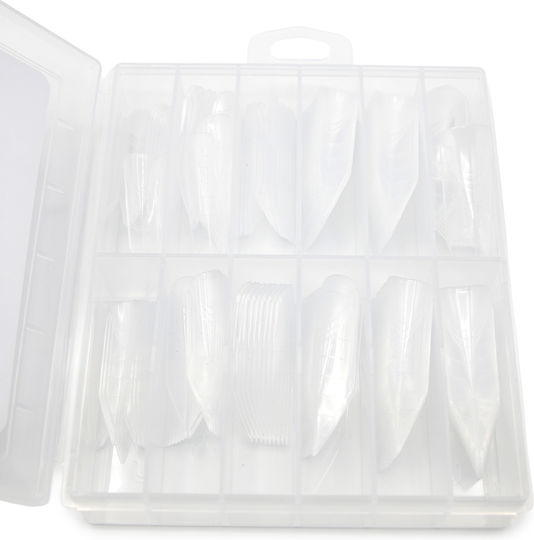 Global Fashion Șabloane din Plastic cu Marcaje pentru Marginile Unghiilor 120 Bucăți Nr. 1 25371