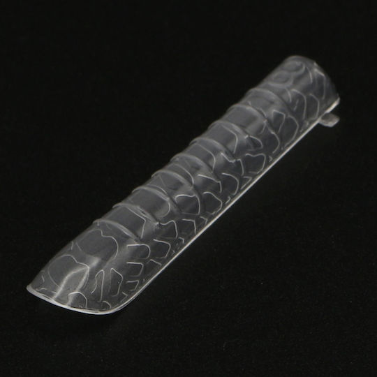 Global Fashion Top Plastic Nail Forms 120 Pieces Wide Square Snake Print