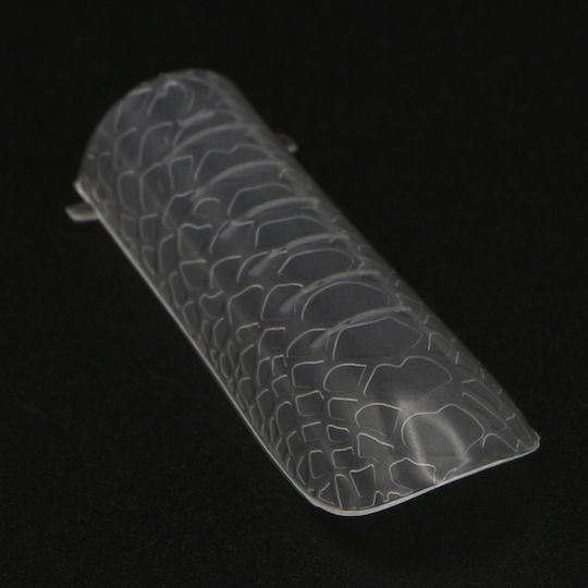 Global Fashion Top Plastic Nail Forms 120 Pieces Wide Square Snake Print