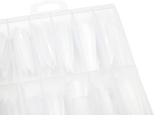 Global Fashion Top Plastic Șabloane pentru Unghii 120 Bucăți Stiletto cu Imprimeu de Șarpe