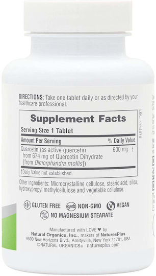 Nature's Plus Pro Quercetin 600mg 60 tabs