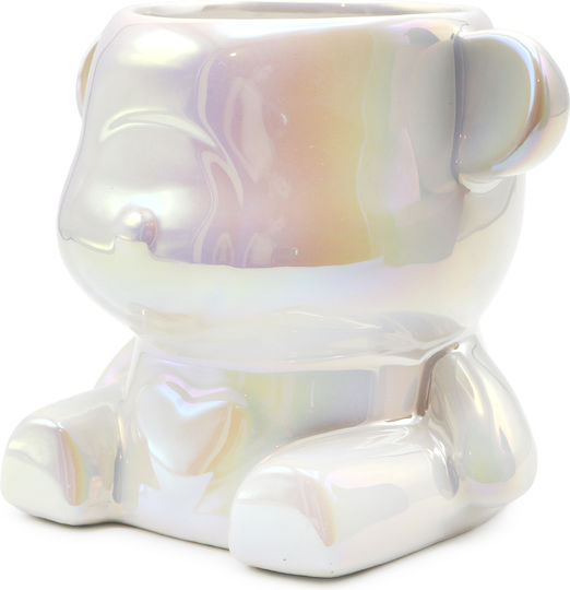 Organizator de pile Global Fashion din ceramică albă cameleon