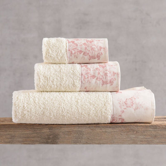 Rythmos Bath Towel Set 3 pcs Pink Weight 500gr/m²