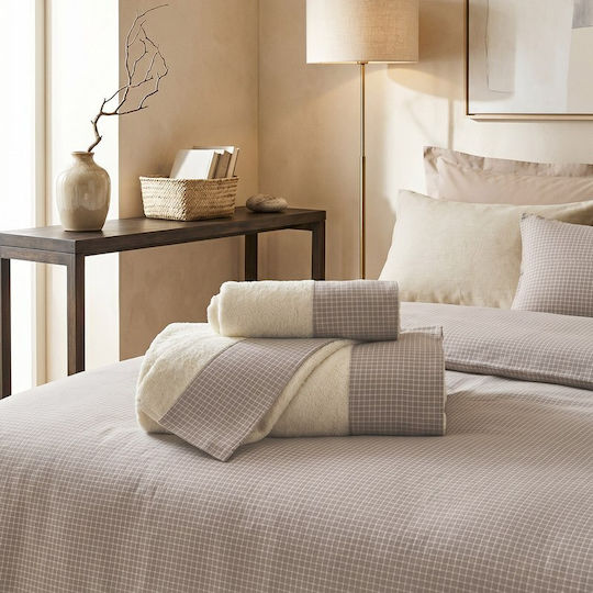 Rythmos Bath Towel Set 3 pcs Beige 500 g/m² Weight