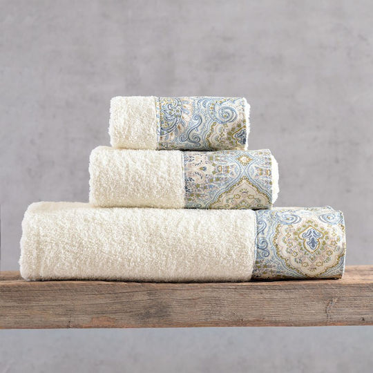 Rythmos Bath Towel Set 3 pcs Ecru Weight 500gr/m²
