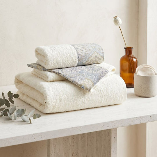 Rythmos Bath Towel Set 3 pcs Ecru 500gr/m² Weight