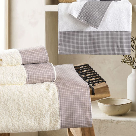 Rythmos Set of 3 Towels Ecru-Beige Weight 500g/m² Rythmos Set of 3 Towels Ecru-Beige Weight 500g/m²