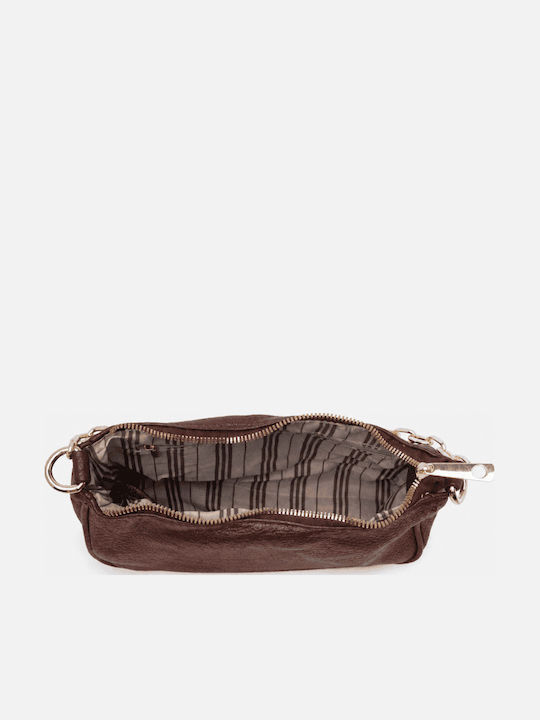 Brown Fabric Women's Shoulder Bag