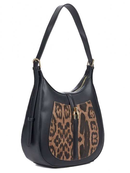 Jeanette Women's Hobo Bag Black / Leopard
