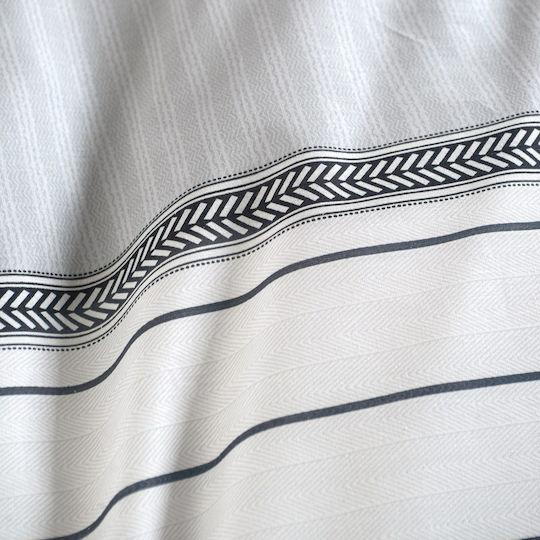 Rythmos Verve King Size Bed Sheet Set 270x290cm Blue (4 Pieces)